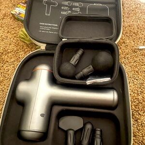 Silver Massage Gun with Attachments